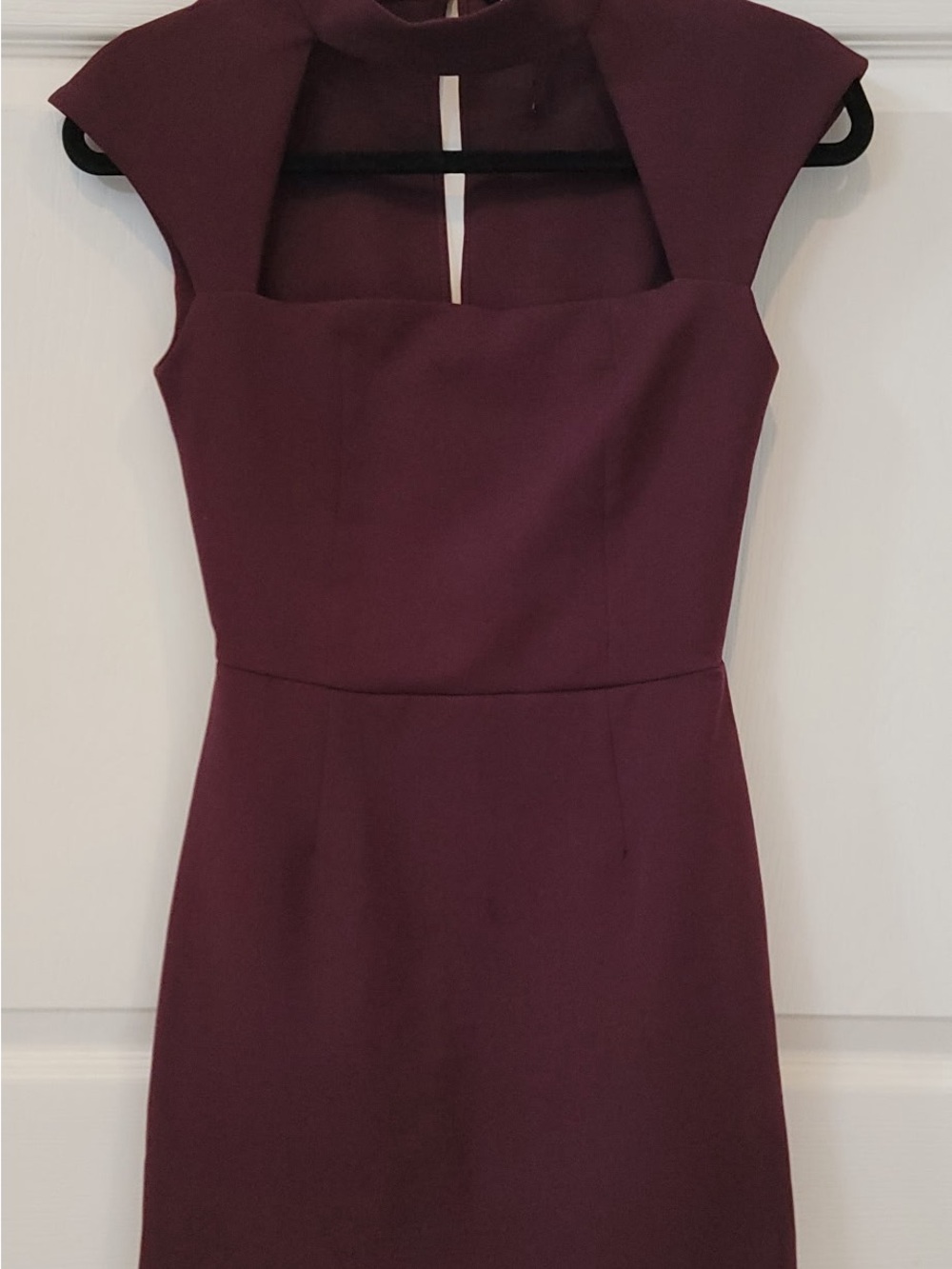 New without tag- Zara burgundy mini dress with cutout detail, back zipper.
